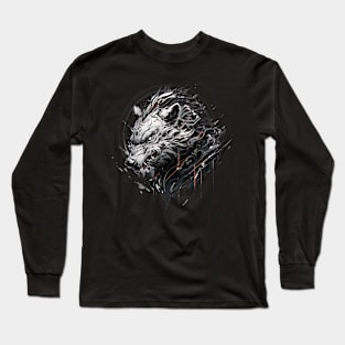 Mecha Tier Tiger Wolf Fuchs Drache Cyborg Long Sleeve T-Shirt